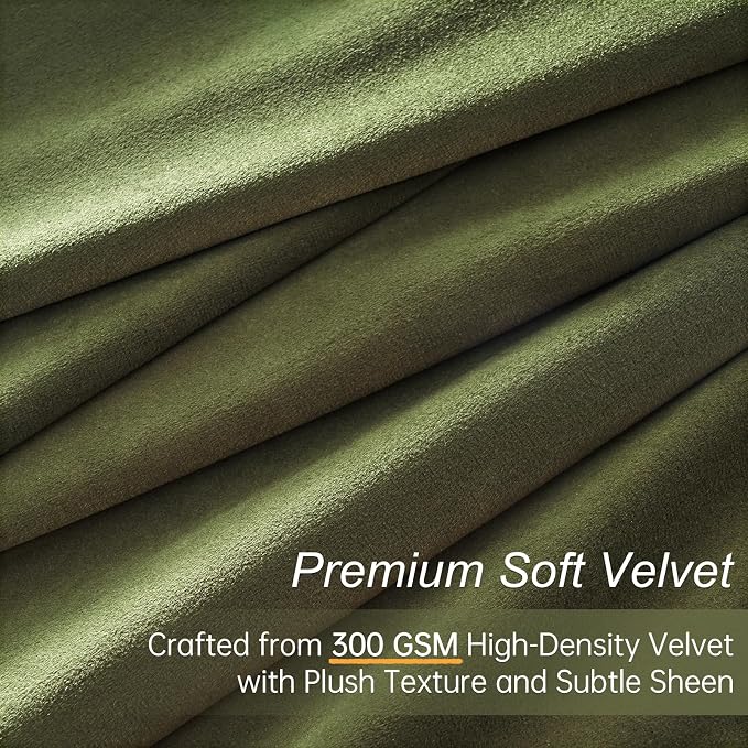 90 Inch Long Pinch Pleated Velvet Blackout Curtains - Image 3