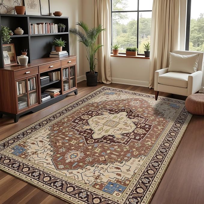 Macgace Washable Vintage Small Area Rug - Image 3