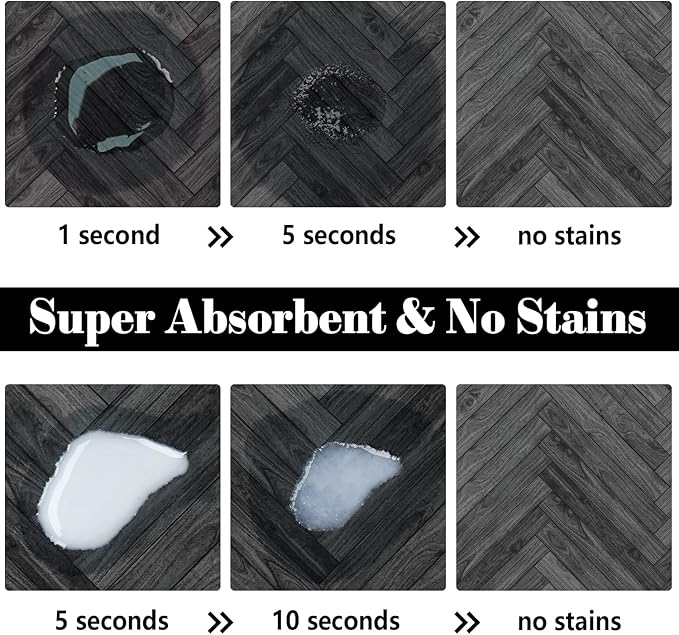 Dog Food Mats for Floors Absorbent, Pet Cat Food Mat - Quick Dry Dog Bowl Mats for Food and Water, Eco-Friendly Boho Pet Supplies