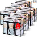 8Pack Clear Blanket Storage Bags, Vinyl Comforter Clothes Storage Closet by Besslly