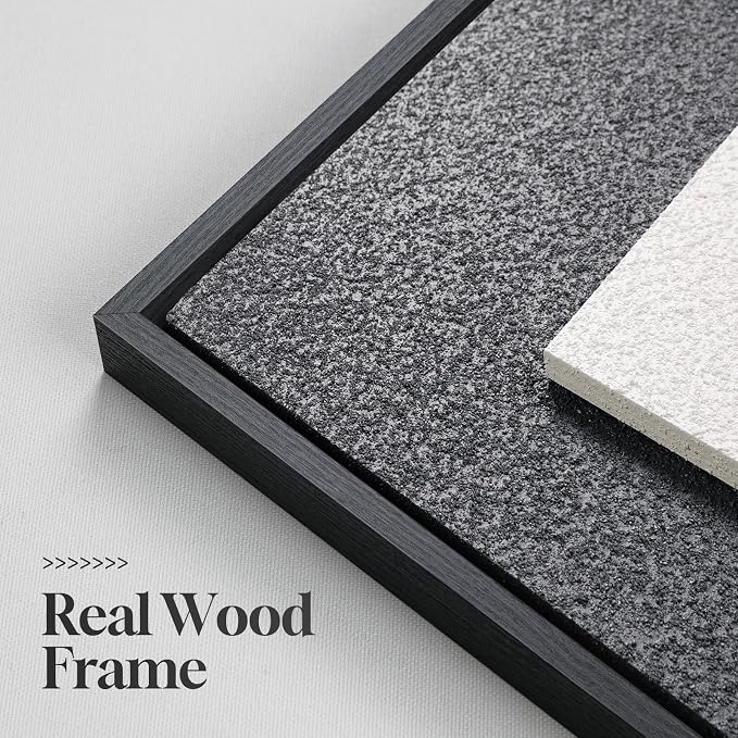 Large 3D Textured Framed Blue and White Abstract Wall Art - Image 5