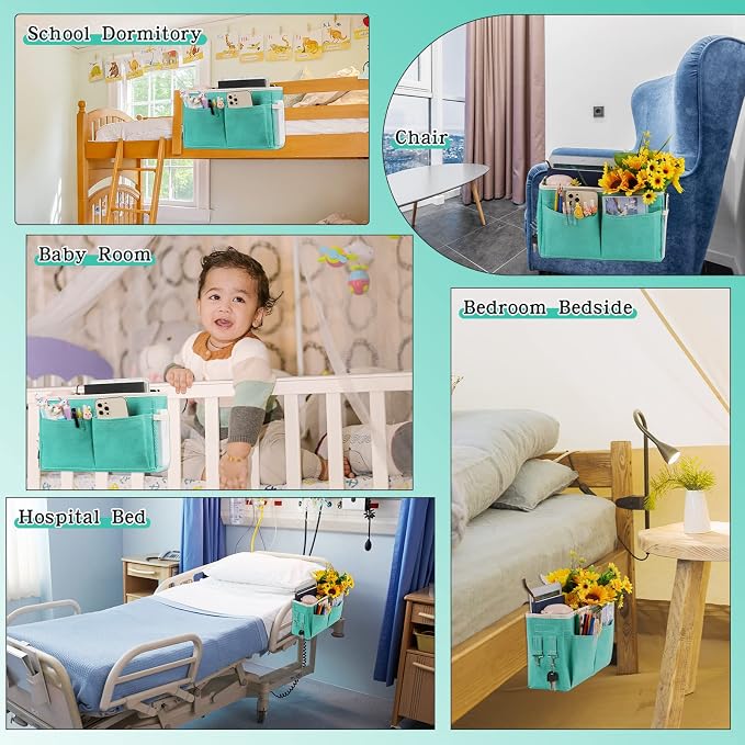 Bedside Caddy Organizer, Hanging Storage Bag - Image 5