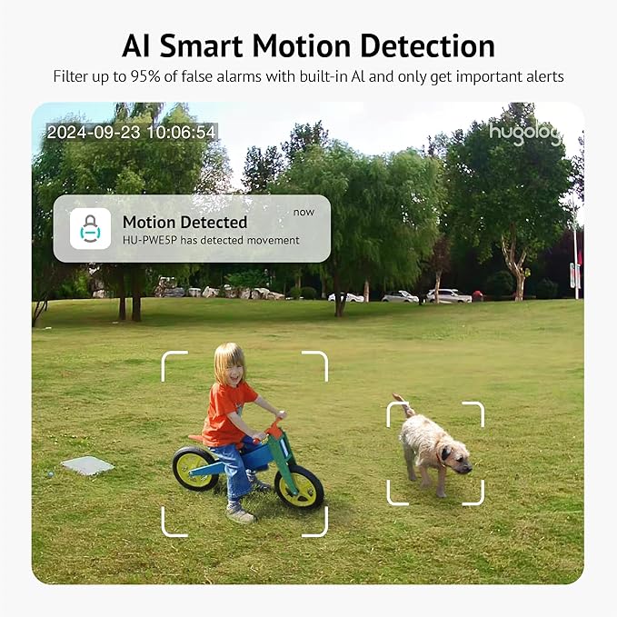 Hugolog 3K 5MP Outdoor Indoor Security Cameras for Home Security, Home Camera with Starlight Color Night Vision,Built-in Spotlight,Motion Detection,2-Way Talk,US Cloud & Local Storage,Works with Alexa