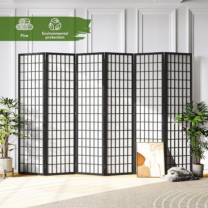 Room Divider 6 Panel, 6ft Folding Privacy Screen - Image 8