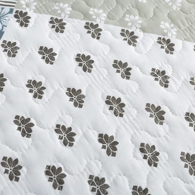 Etwel Lightweight Patchwork King Size Quilt Set - Image 6
