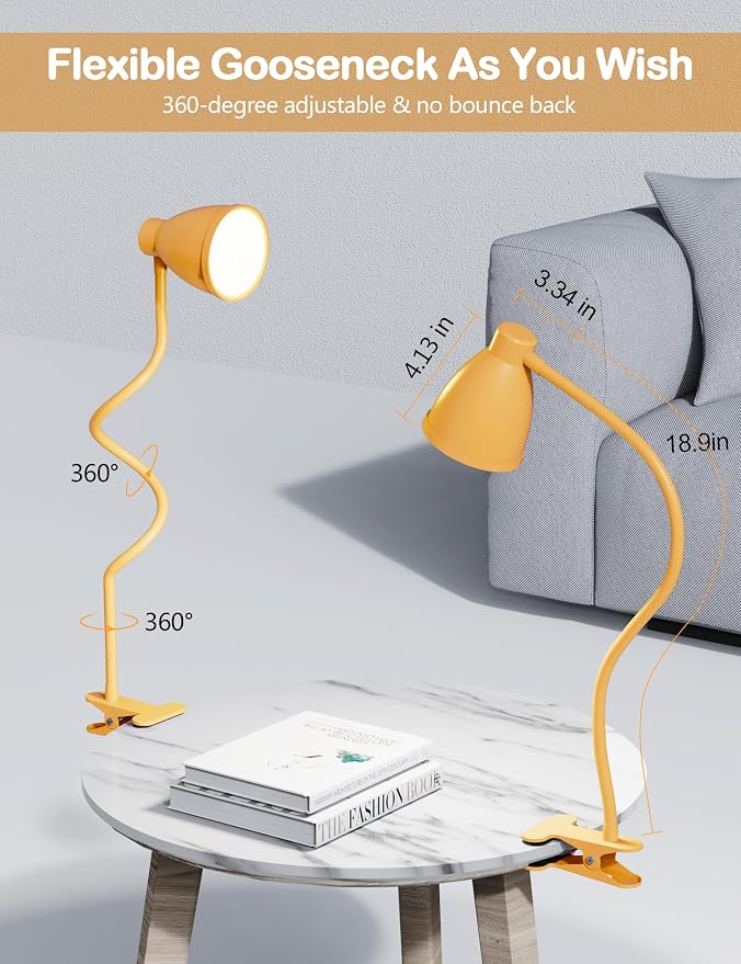 BOHON Clip on Light, Desk Lamp - Image 5