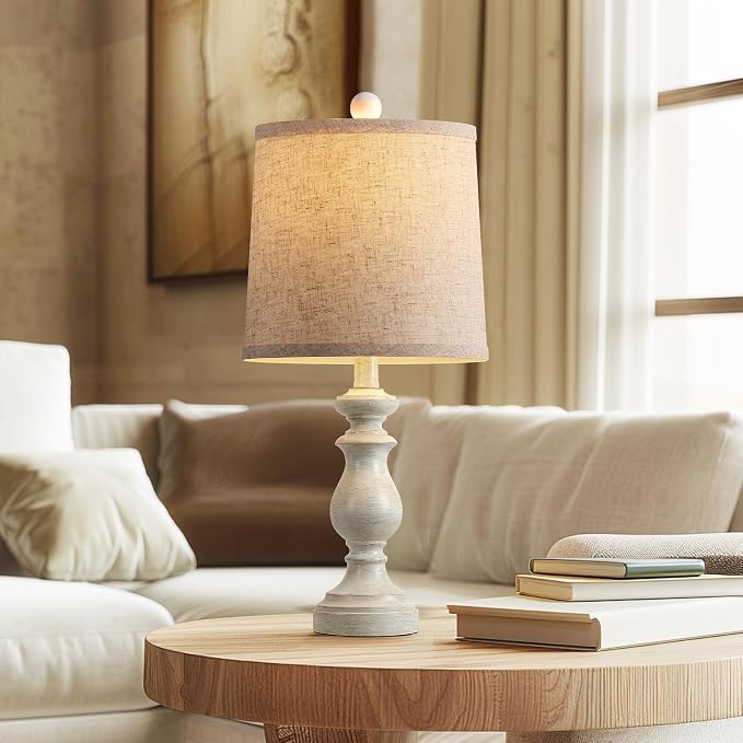 Traditional Table Lamp Set of 2, Rustic Farmhouse Table Lamps - Image 6