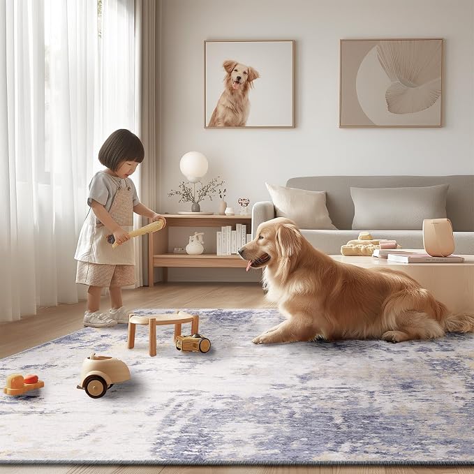 RELEANY Washable 9'x12' Abstract Area Rug - Image 6