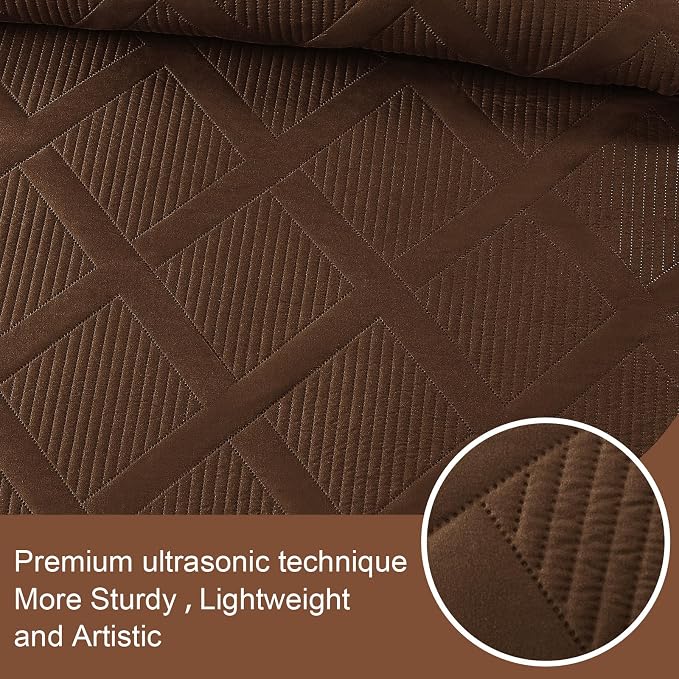 Exclusivo Mezcla California King Size Quilt, Modern Striped Pattern, - Image 4