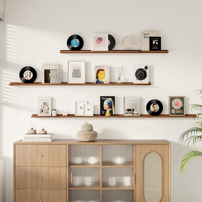 Fun Memories Picture Ledge Shelf, 60 Inch Floating Shelves Set of 2, Large - Image 2