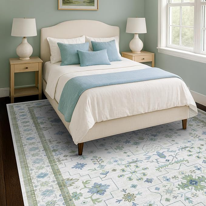 Blue and Green Living Room Rug 7x10 - Image 8