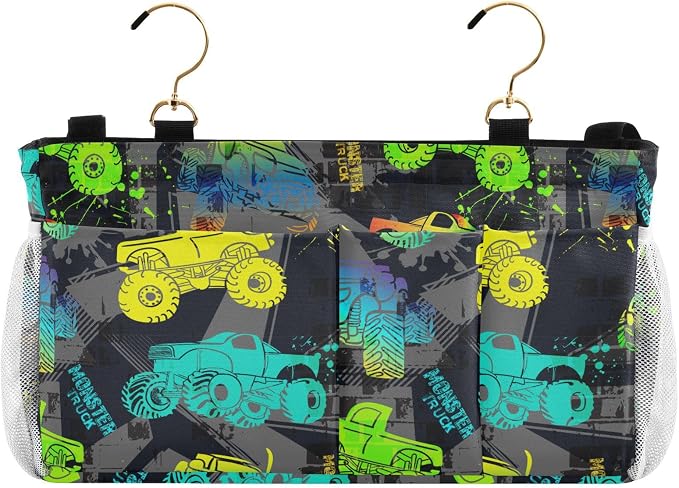 Monster Trucks tag8 Bedside Caddy Storage Bag Bedside Organizer - Image 2