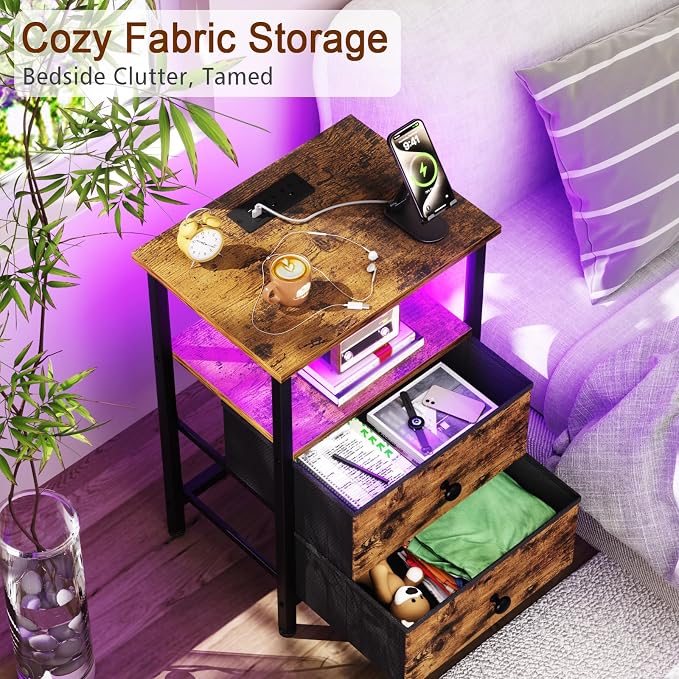 Night Stand, LED Nightstand - Image 6