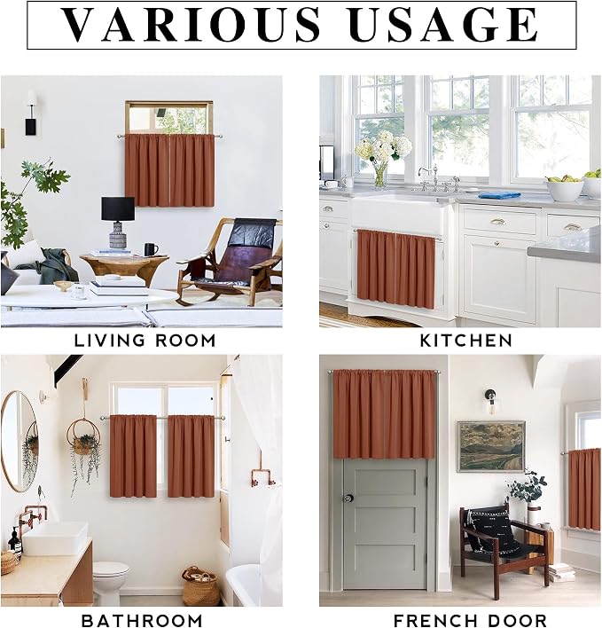 RYB HOME Short Blackout Curtains - Image 6