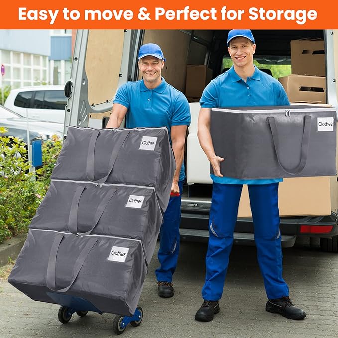 BlissTotes Large Moving Bags, Storage Bags, 76L-2 Pack | Moving Bags - Image 5