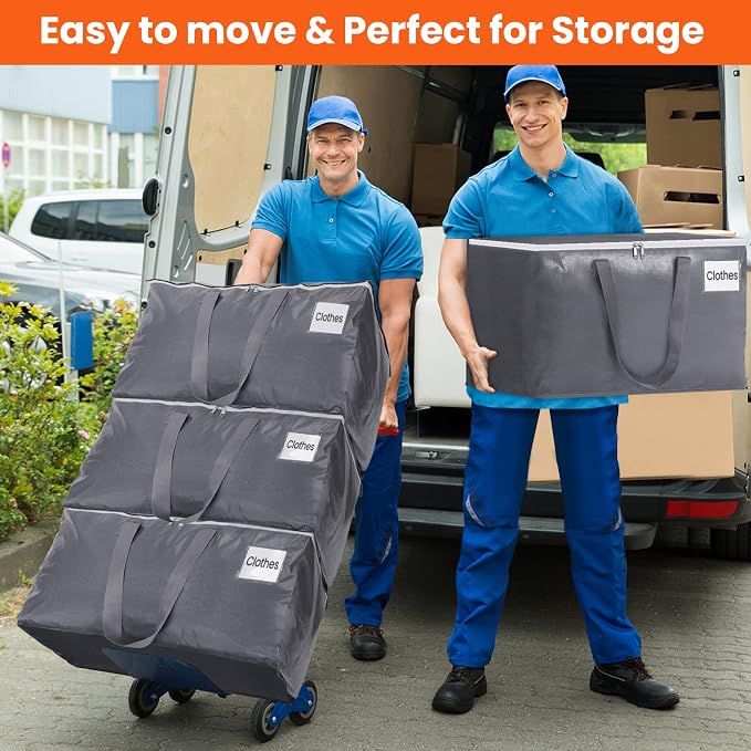 BlissTotes Large Moving Bags, Storage Bags, 76L-6 Pack | Moving Bags - Image 5