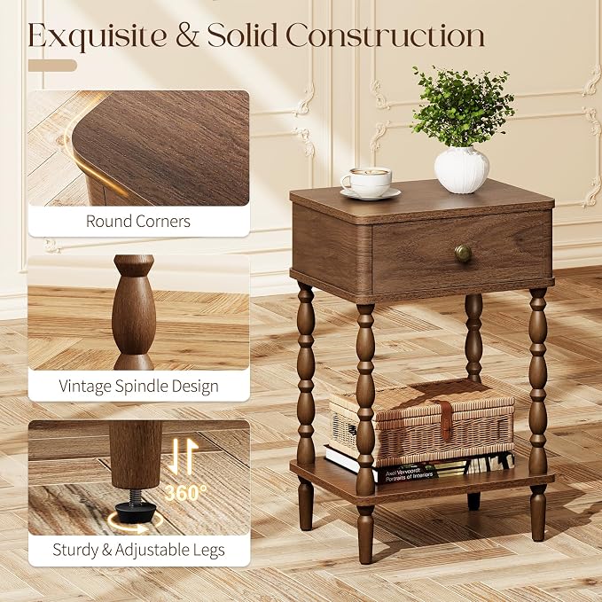 Yoobure Small Side Table with Drawer - Image 3