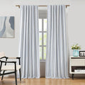 ZJDECOR Blue Striped Blackout Curtains 84 Inches Length, Back Tab Rod Pocket | by ZJDECOR