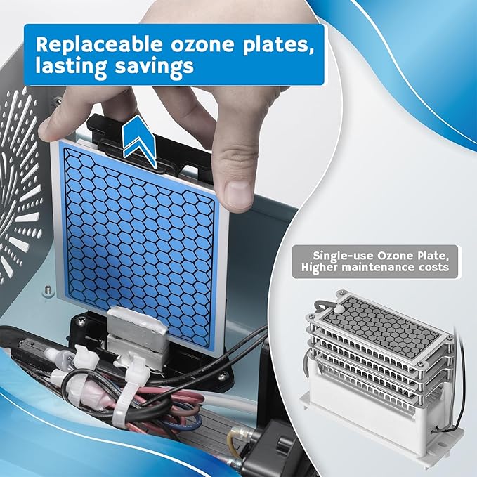 Airthereal MA25L Water Ozone Generator - Dual-Mode Ozone Machine for Water and Air Purification, 40,000mg/h High Capacity Ozone Machine for Odor Removal - Covers up to 4000 sq. ft.