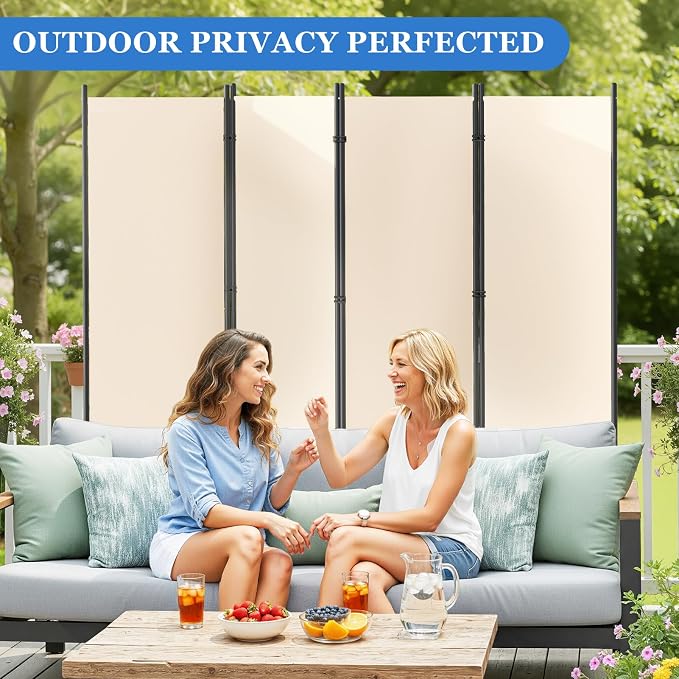 SUNALLY Room Divider Privacy Screens, 6 Panels Dividers - Image 6