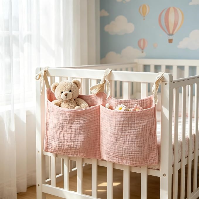 Bedside hanging bag for storing baby milk bottles and blankets - Image 5