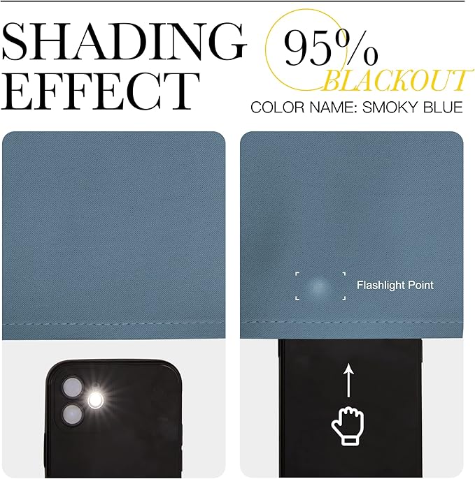 NICETOWN Stone Blue Blackout Curtains - Image 7
