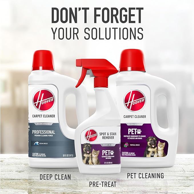Hoover PowerDash Pet Compact Carpet Cleaner Machine, Lightweight Carpet Shampooer Machine, Pair with a Hoover Carpet Cleaner Solution for a Bright, Refreshed Home