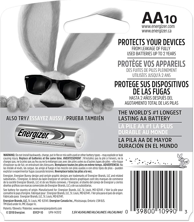 Energizer AA Batteries, MAX Double AA Battery Alkaline, 10 Count