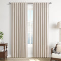 Natural Linen 100% Blackout Curtains by Guken