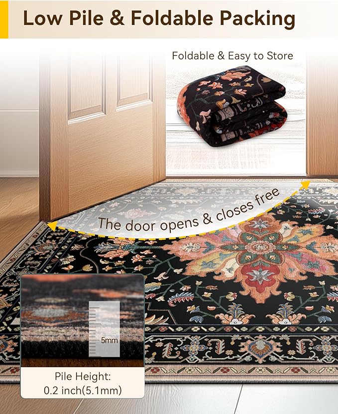 RELEANY Washable Area Rug, Runner 2'x6', Water Repellent, Pet Friendly - Image 7