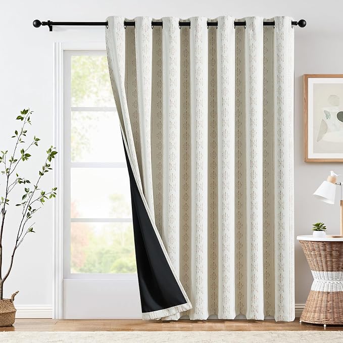 jinchan 95% Blackout Boho Curtain 84 Inches Long by JINCHAN