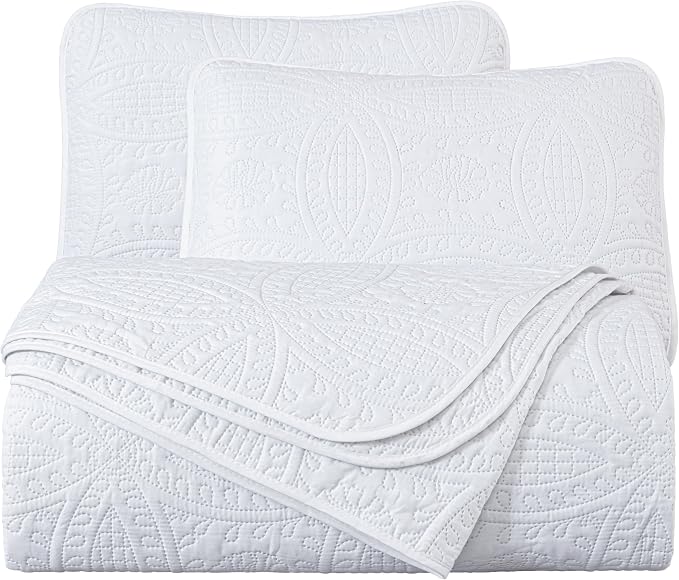 Chezmoi Collection 3 Piece 118 by 106" Austin Oversized Bedspread Coverlet Set - Image 9