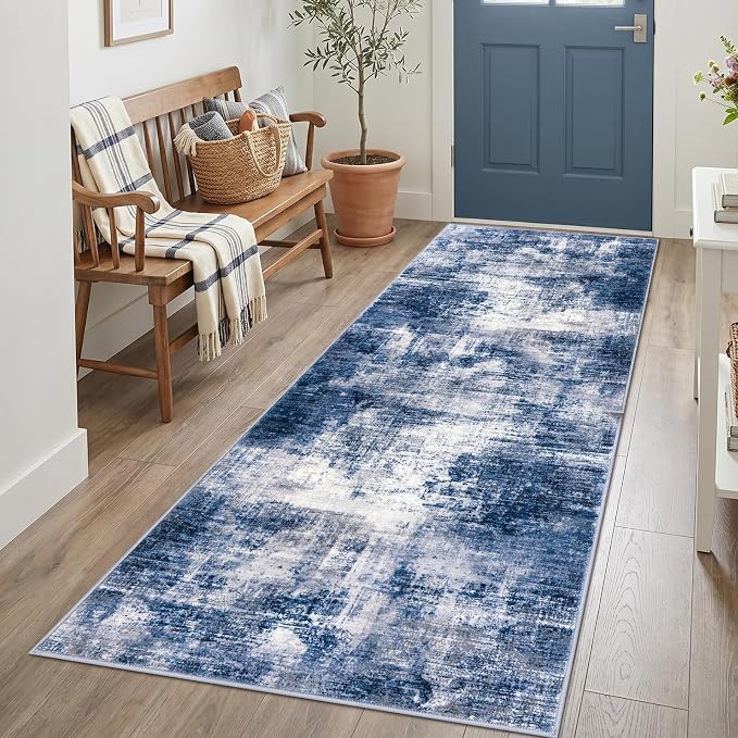 Abstract Runner Rug 3x7 Ft Washable Runners by iOhouze