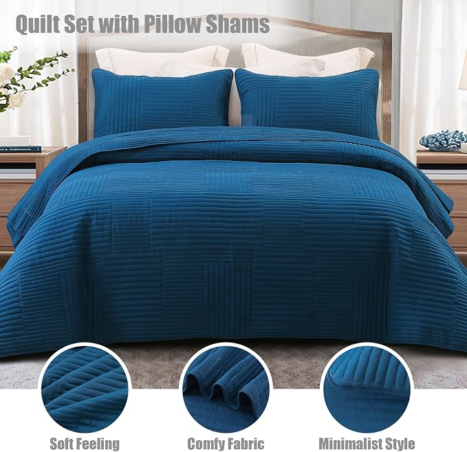 Whale Flotilla Ultra Soft Queen Quilt Bedding Set, Lightweight - Image 2