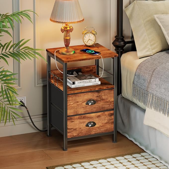 Nightstand with Charging Station - Image 2