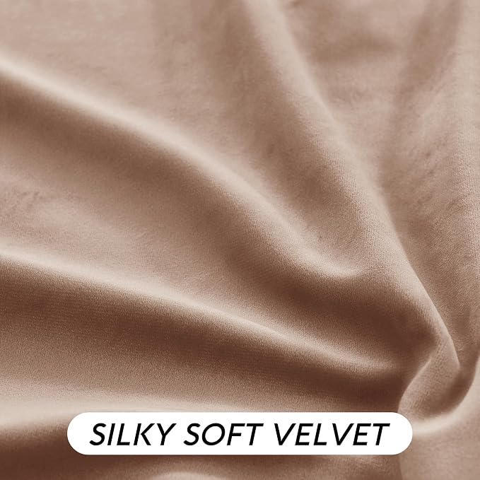 RYB HOME Blush Velvet Curtains 90 inches - Image 6