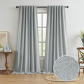 Full Blackout Curtains Light Grey 102 Inches Long 2 Panels Set, Extra Long Back by KEQIAOSUOCAI