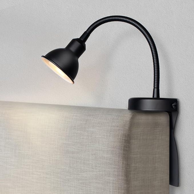 Innovative Design Rechargeable Headboard Reading Light. No Drilling Book Light by HOME