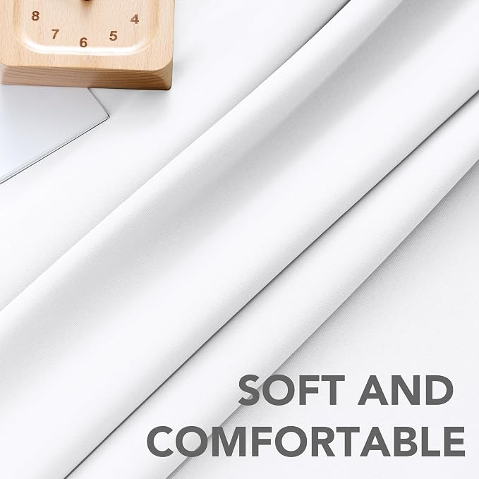 H.VERSAILTEX Back Tab White Curtains 102 Inch Long - Image 5