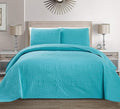 Fancy Collection Embossed Coverlet Bedspread Over Size Set Solid # Austin by Fancy+Linen