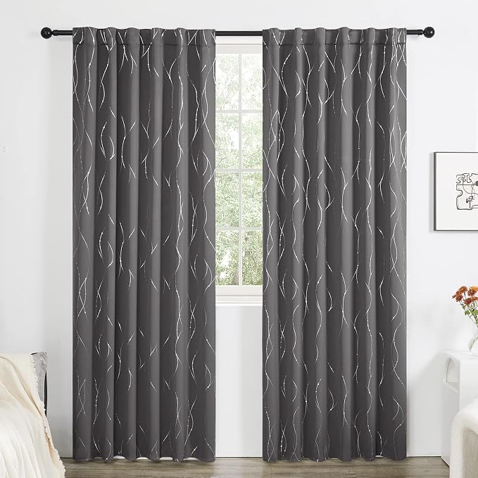 Deconovo Blackout Back Tab Curtains - Image 2