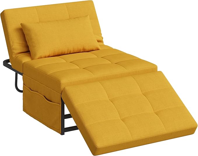 WLIVE Folding Ottoman Bed, Sleeper Chair, 4-in-1 Multi-Function, Convertible by WLIVE