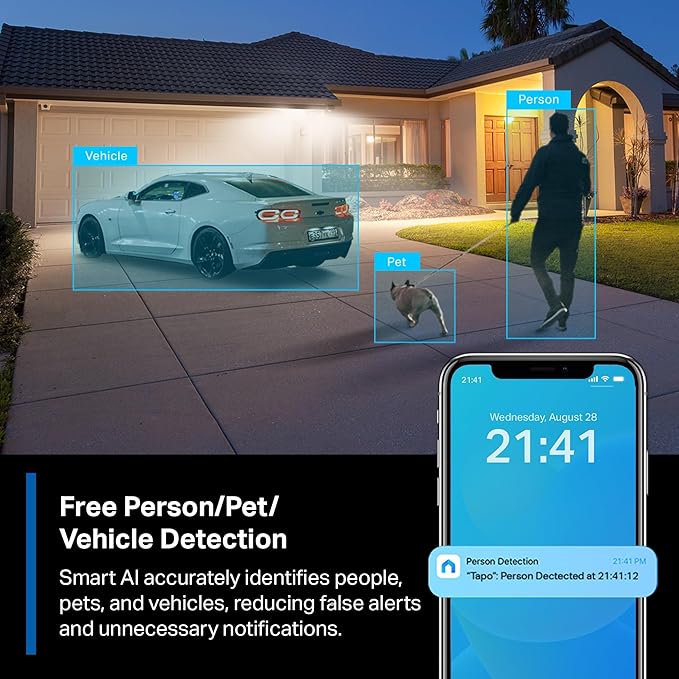 Tapo MagCam 2K+ - 2025 Wirecutter Best Outdoor Security Camera & PCMag Editors' Choice, Wireless Battery Power, Magnetic Mount, Subscription-Free SD Storage or Cloud, Person/Vehicle Detection, 2-Pack