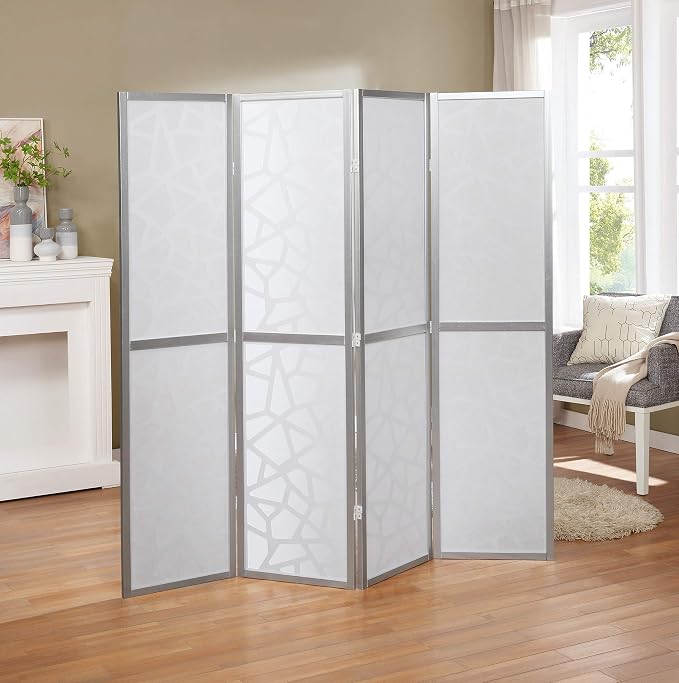 Roundhill Furniture Giyano 4 Panel Screen Room Divider - Image 3