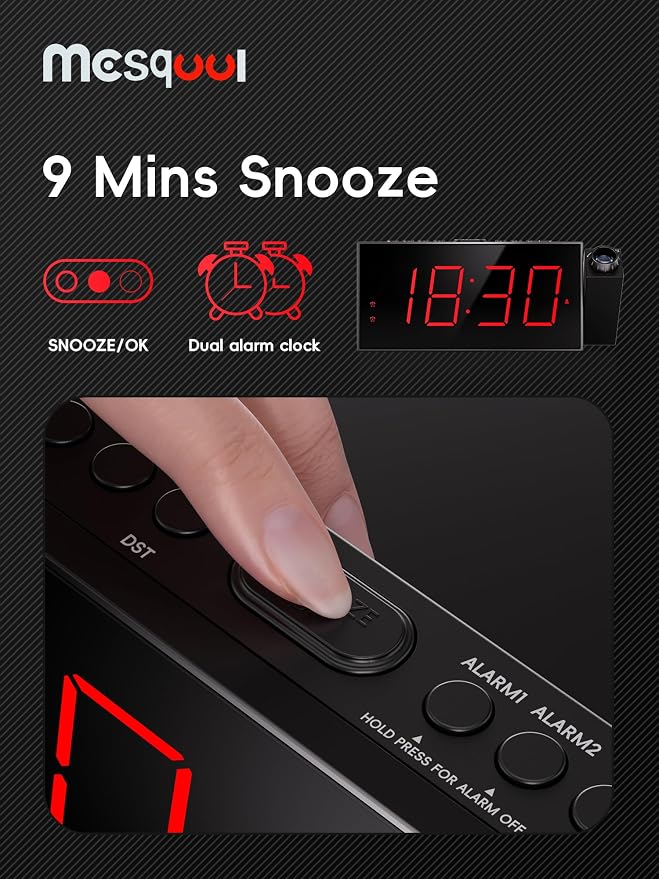 Mesqool Projection Alarm Clock - Image 8