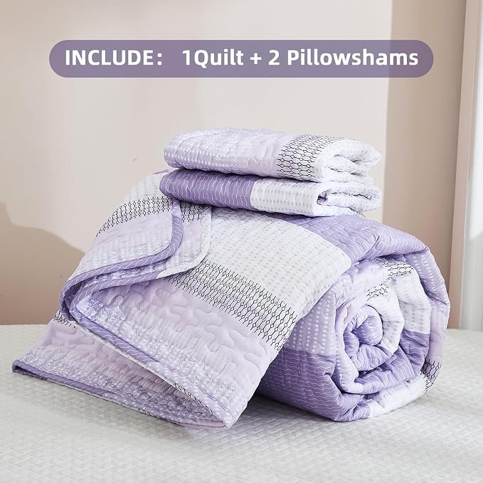 King Size Quilt Set Lavender - Image 7