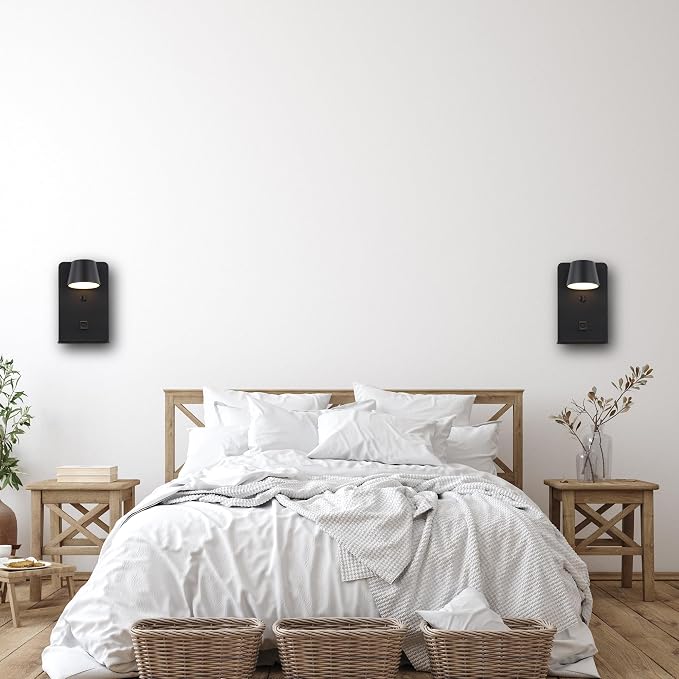 DEC LUCE DECOLUCE LIGHTING Modern LED Plug in Wall Sconce, Dimmable Wireless - Image 3