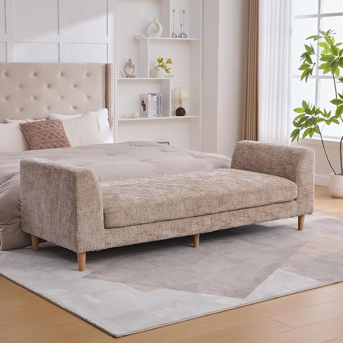 Modern Upholstered End of Bed Bench by Unknown