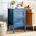 Bonnlo Blue Nightstand with 2 Drawers, Kids Room, Living Room, Small Spaces by Bonnlo