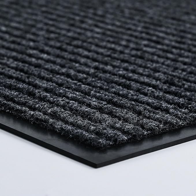 Durable Front Door Mat, Heavy Duty Indoor Outdoor Doormat, 60” x 36” Low Profile Outdoor Mats for Home Entrance, Stain and Fade Resistant Shoe Scraper Mat, Ideal for High Traffic Area
